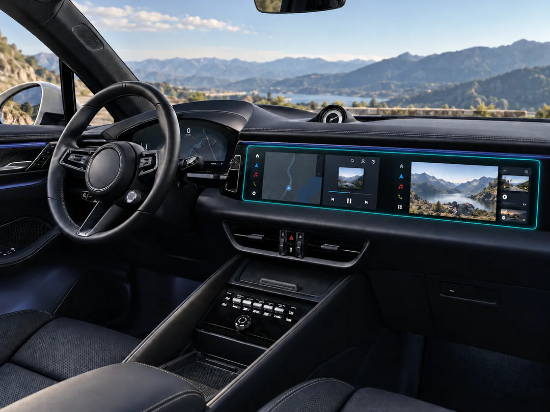 Displayschutzfolie für Porsche Macan ab 2024 mit Beifahrerdisplay