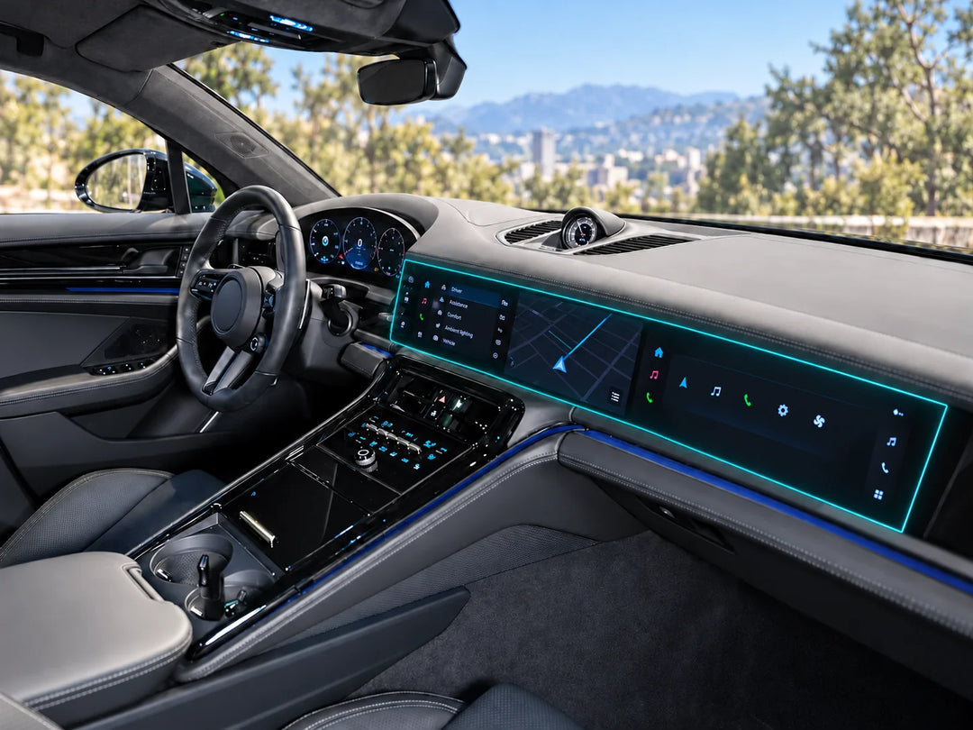 Displayschutzfolie für Porsche Panamera ab 2024 (mit Beifahrerdisplay)